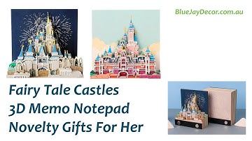 Fairy Tale Castles 3D Memo Notepad Novelty Gifts For Her Omoshiroi Block Castles