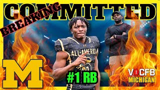 BREAKING! 5 Star #1 RB Savion Hiter Commits to Michigan!