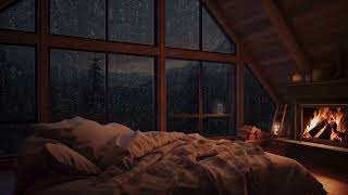 Relaxing in Cozy Bedroom with Heavy Rain and Thunder Sounds - Rain Sounds for Sleeping, Insomnia