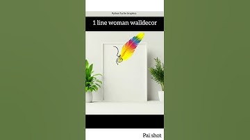 Single line woman using python turtle #shorts #paishot #homedecor
