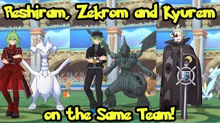 reshiram, zekrom, and kyurem (pokemon and 1 more) drawn by amurous