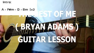 The best of me - bryan adams guitar lesson