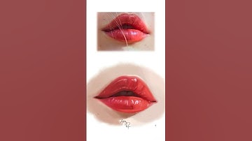 Lip digital drawing Timelapse #digitalart #art #procreate