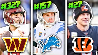 Ranking Every NFL Team Based On Their Current Franchise QB...