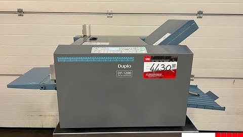 Duplo DF 1200   Air Suction Feed Paper Folding Machine for sale   Gab Supplies Ltd   2015