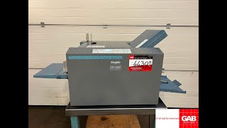 Duplo DF 1200   Air Suction Feed Paper Folding Machine for sale   Gab Supplies Ltd   2015