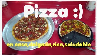 Elaboramos Pizza / Como hacer pizza delgada y rica 