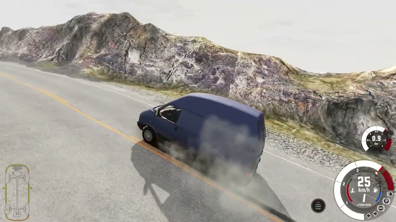 BeamNG-Drive: AW T4 (Volkswagen T4) durability test