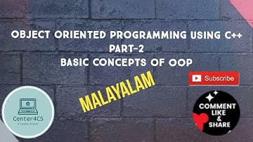 Part 2:Basic Concepts of Object oriented Programming | C++
