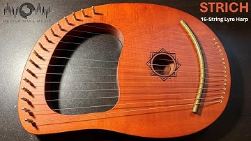 @STRICH_MUSIC 16-String Lyre Harp Demo and Review #lyreharp 