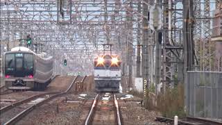 【長笛のサービス付き！】JR京都線 EF65-2057 コンテナ貨物列車5087レ 長岡京駅