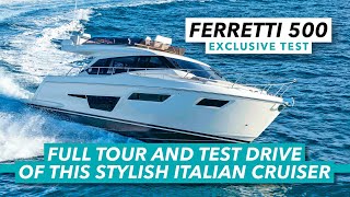 Ferretti 500 full yacht tour and test drive