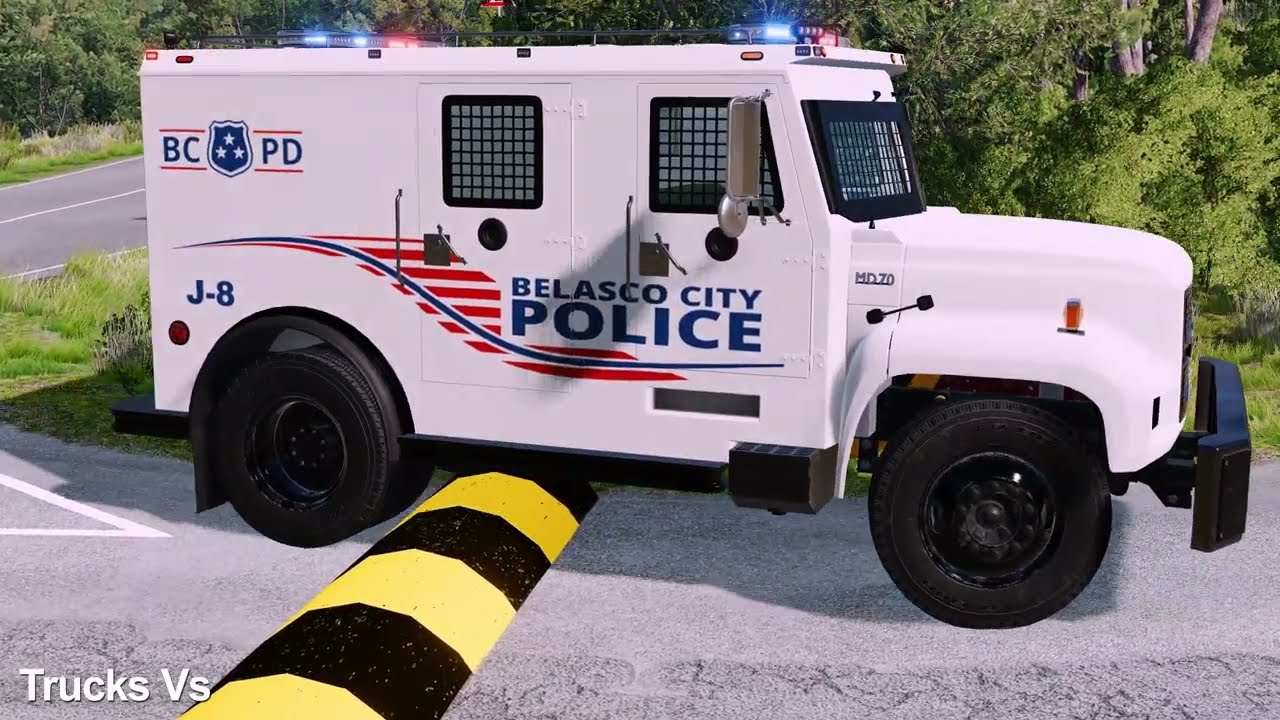 Trucks Vs Massive Speed Bumps #12 - BeamNG.Drive