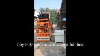 hby1-10 full automatic interlocking compressed earth brick machine