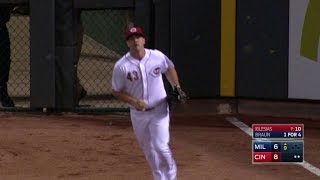 MIL@CIN: Schebler makes a great catch for the win