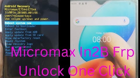 Micromax In2B Frp Unlock One Click