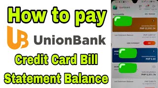 How to pay UnionBank Credit card Bill Statement?