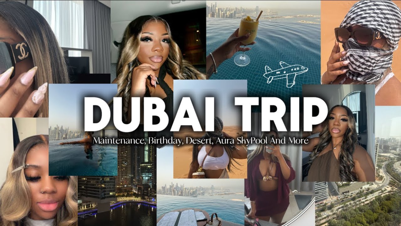 TRAVEL VLOG | DUBAI VLOG | Aura Sky Pool, Desert, Dubai Mall & Food 🤍
