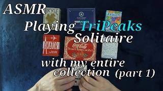 [ASMR] Playing TriPeaks solitaire with all of my decks! (Part 1) screenshot 5