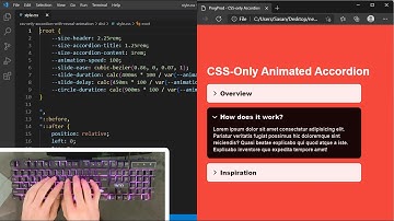 ASMR Programming - Accordion with Reveal Animation using HTML CSS - No Talking
