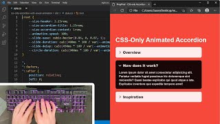 ASMR Programming - Accordion with Reveal Animation using HTML CSS - No Talking