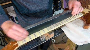 Building A Neck Through Guitar Part 21 Leveling And Recrowning The Frets