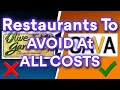10 Restaurants To AVOID At All Costs! (And 2 That Are ACTUALLY Safe)