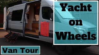 VanLife Tour: Seriously a Land Yacht, 1000w Solar, Radiant Heat, Recirculating Hot Water