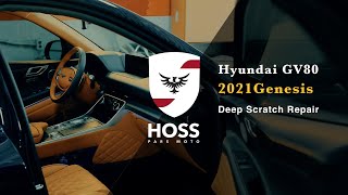 2021 Genesis GV80 Is a Serious Luxury SUV (DEEP Scratch Repair ) Genesis Auto Body Shop