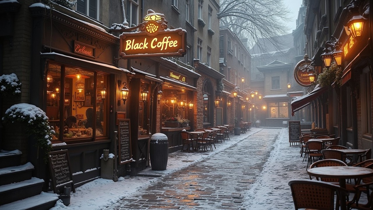 Ночное зимнее джаз-кафе | Уютный инструментальный джаз