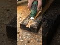 TINY SCRAPER DESTROYS DIRTY WOOD LAYER #woodworking #minisatisfying #microtools