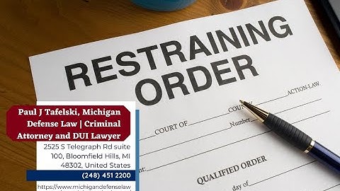 Restraining Order Lawyer by Paul J. Tafelski