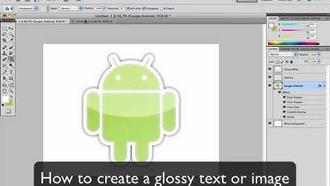 Create glossy text or image using Adobe Photoshop CS5