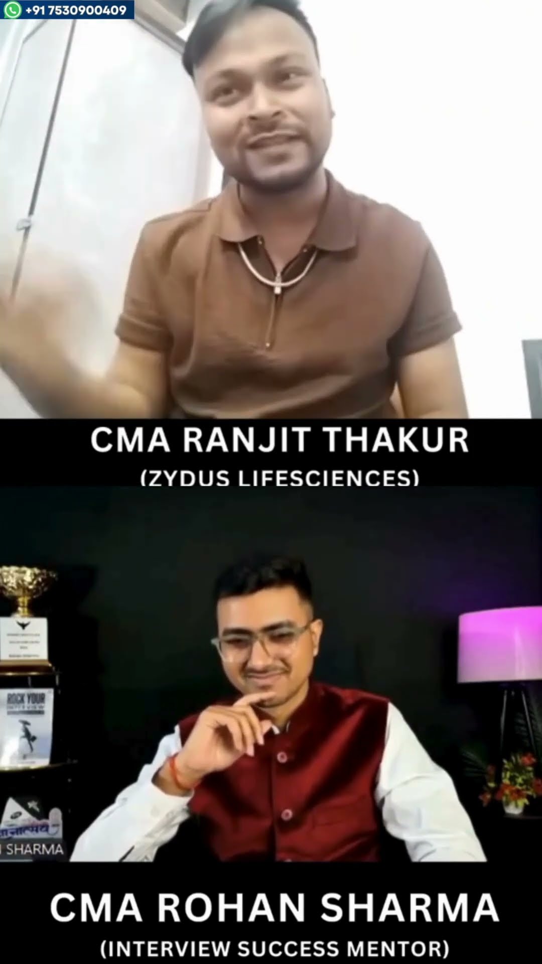 CMA Ranjit Thakur video testimonial — CMA placement selection at Zydus Lifesciences | Career Success Launchpad