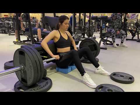 Wife's Heavy Hip Thrust setup (read description!)