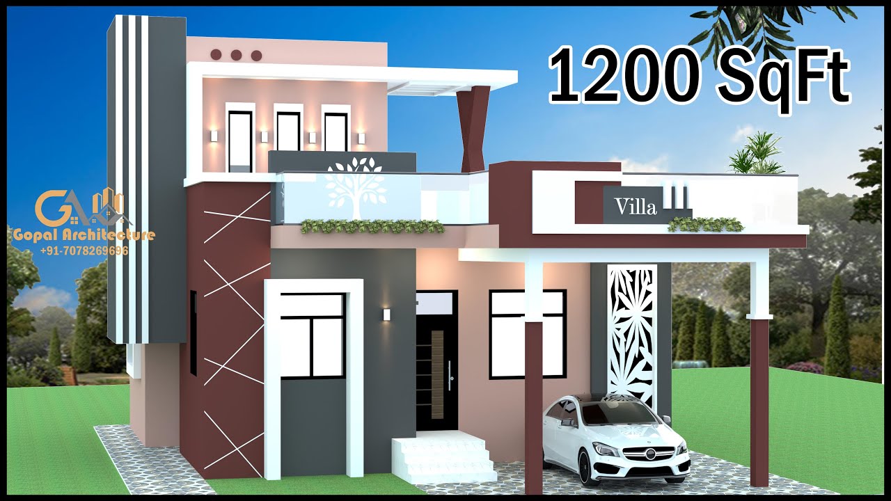 1200 Sqft House Design, 2BHK Latest House Design With Car parking ...