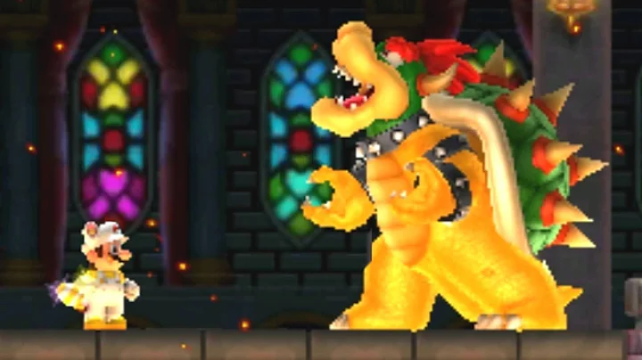 New Super Mario Bros 2 - All Castle Bosses with Wh...