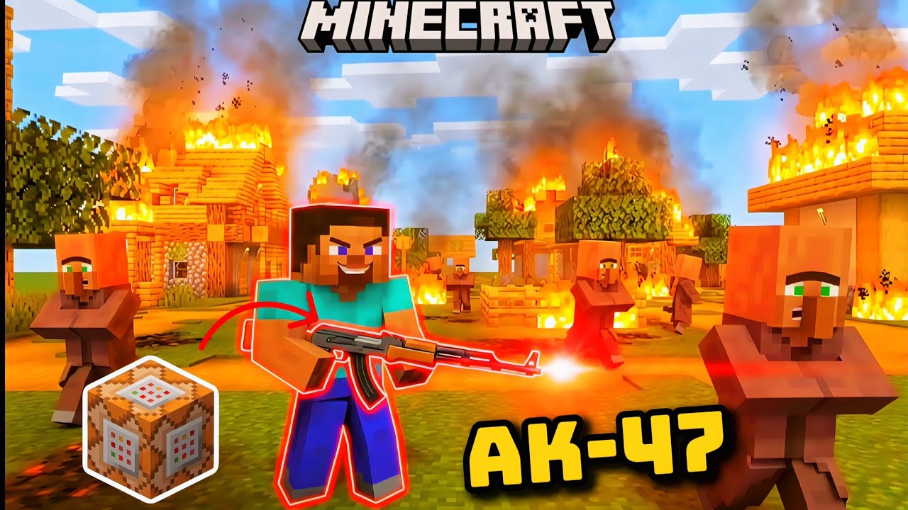 Minecraft "AK-47" Command Block Hack | Minecraft Commands For Bedrock 