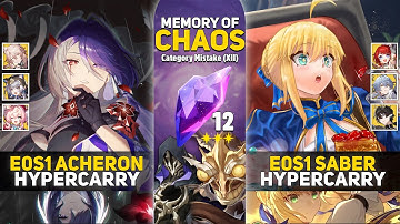 EKUSU.....KARIBAAA!!! | E0 Acheron Hypercarry & E0 Saber Hypercarry | MOC 12 Honkai Star Rail