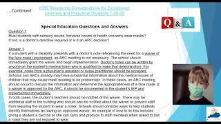 KY-SPIN’s Tuesday Tips Special Education Tips for Back to School during COVID Webinar 8-18-20