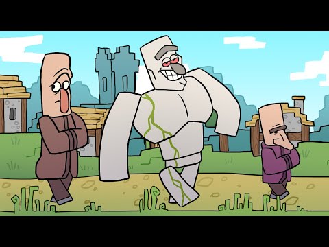 Dr. Livesey walking Meme but it's Minecraft Golem