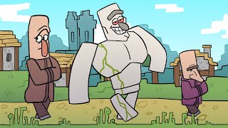 Dr. Livesey walking Meme but it's Minecraft Golem