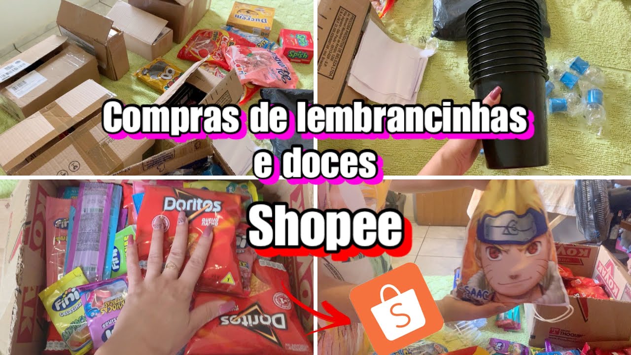 VLOG / COMPRINHAS DE LEMBRANCINHAS E DOCES PELA SHOPEE /ISAAC FAZ 10 anos TEMA NARUTO