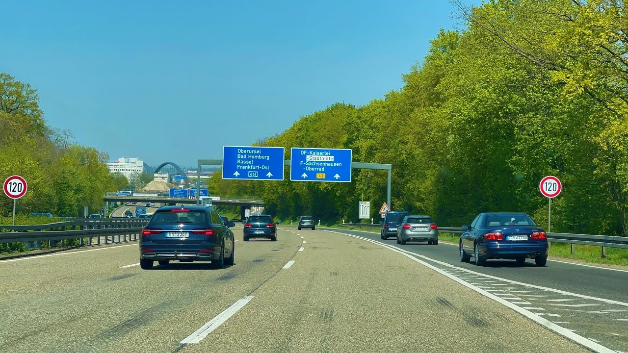 Germany: A661 Offenbach-Kaiserlei - Dreieich - 4K Video - Offenthal to Offenbach-Kaiserlei