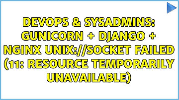 gunicorn + django + nginx unix://socket failed (11: Resource temporarily unavailable)