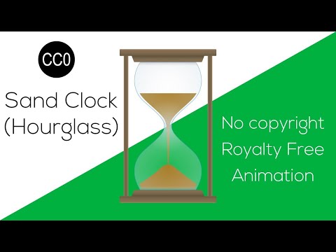 Sand Clock (Hourglass) Animation Loop | Green Screen | No copyright Royalty Free (CC0)