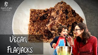 Healthy Vegan Flapjacks Gluten,Sugar-Free Baking With Kids Charity Bake