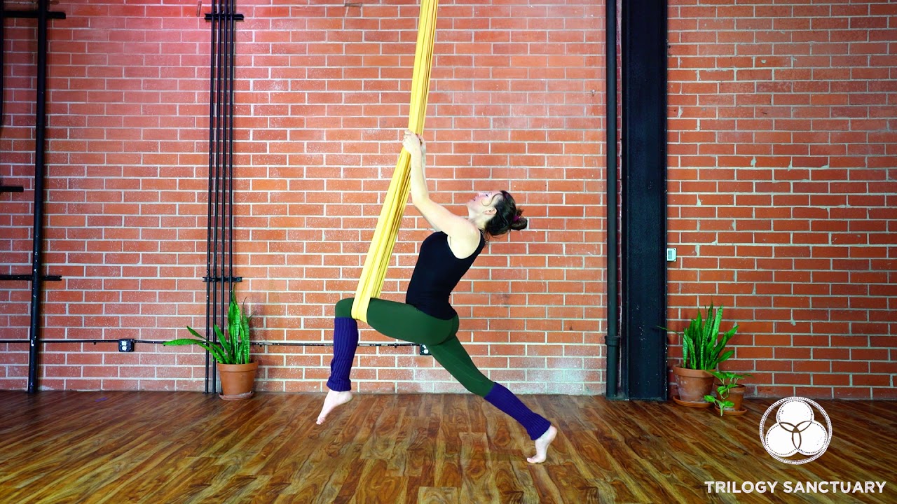 Dynamic Aerial Yoga Flow for Hip Opening & Legs + Biceps Strength (30min) | Trilogy Sanctuary