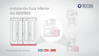 1. Corredera Plegable Gu 923823 Colocación Guía Inferior Con Marco
