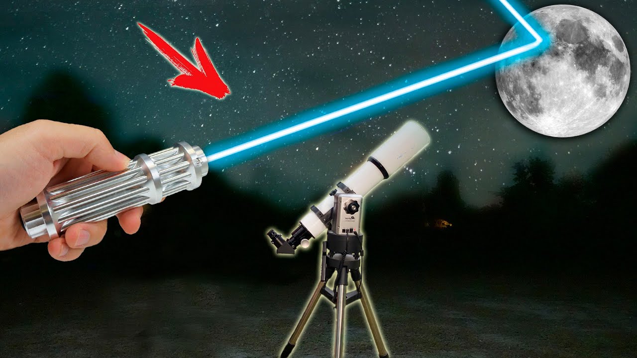 EXPERIMENT LASER ATTACK at the MOON.. LOOKING through a TELESCOPE YouTube